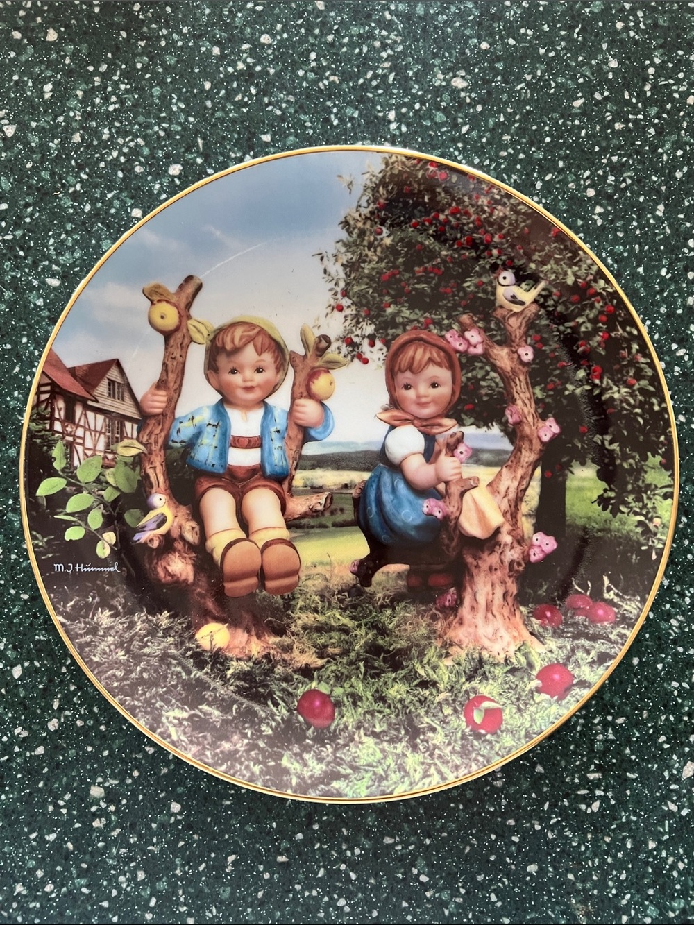M.J. Hummel “Apple Tree Boy & Girl” Plate